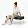 Buy Kanel Bench (2 seats) - Premium Leather Black 13214 at MyFaktory